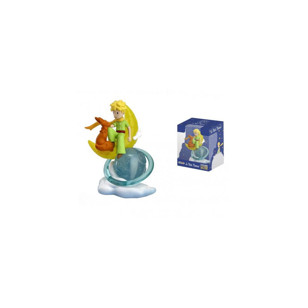 Der kleine Prinz Figur Kleiner Prinz und Fuchs auf dem Mond 8 cm