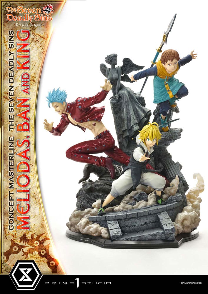 Seven Deadly Sins Concept Masterline Series Statue Meliodas, Ban und König 55 cm