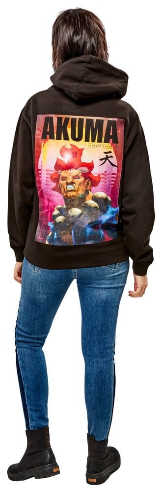 Street Fighter Hooded Sweater Akuma Reverse Size L