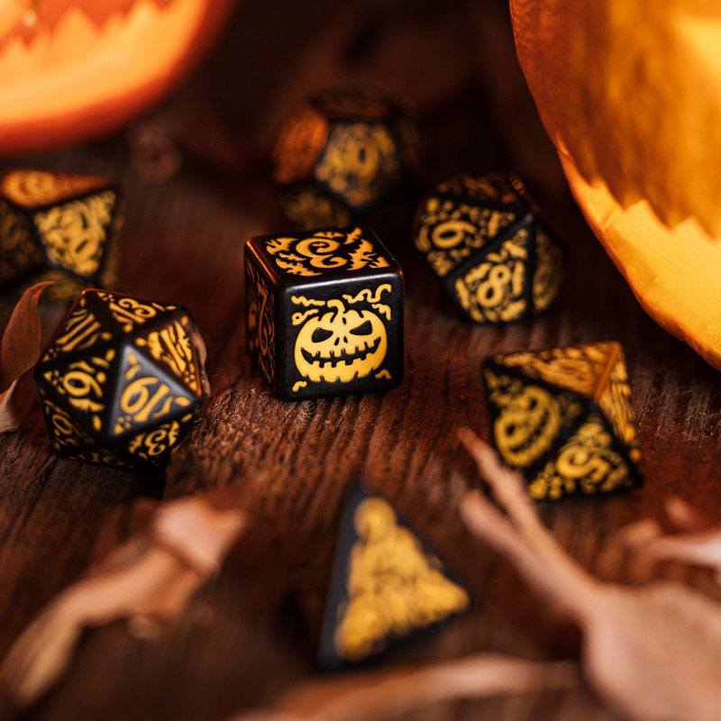 Halloween Würfelset Kürbis Jack O'Lantern (7)