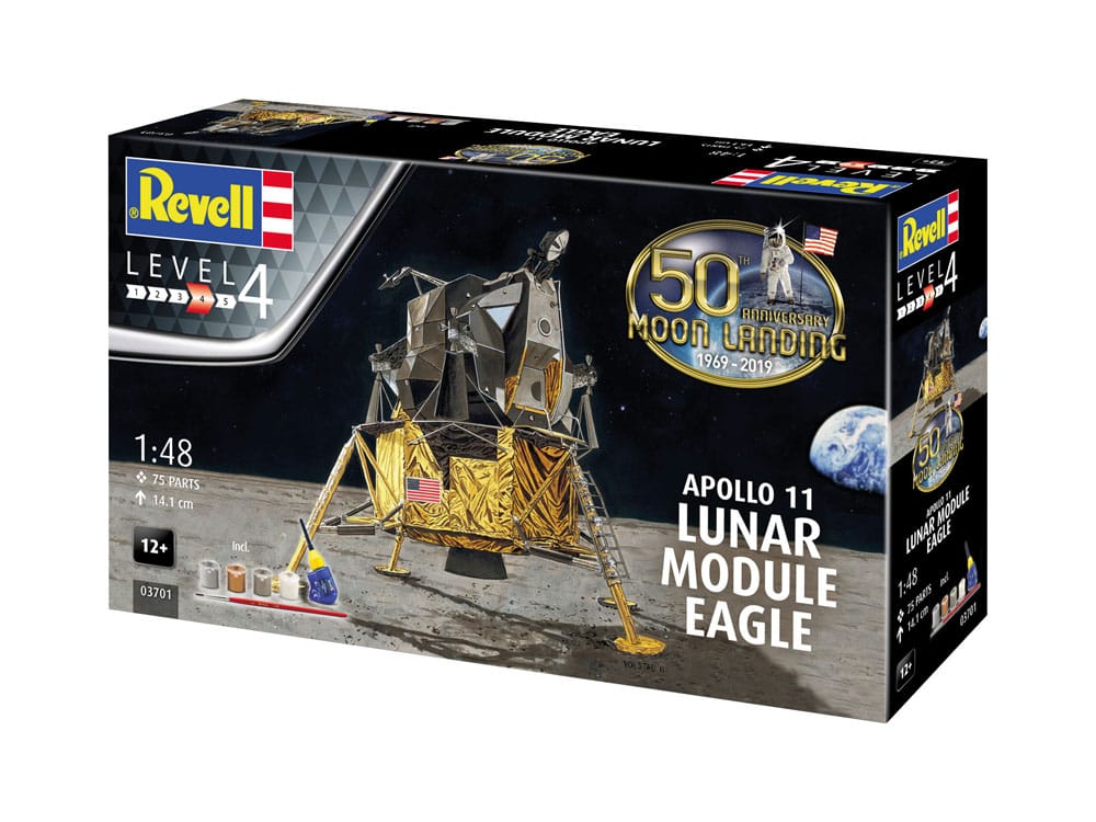NASA Modellbausatz Geschenkset 1/48 Apollo 11 Mondmodul Eagle 14 cm