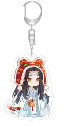 Großmeister der dämonischen Kultivierung Acryl-Schlüsselanhänger Lan Wangji Chibi-Stil 7 cm