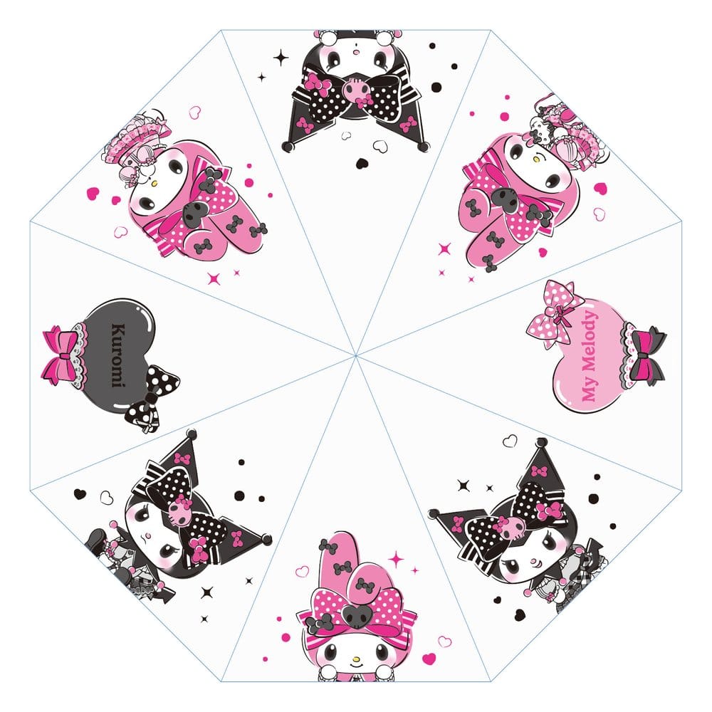 Sanrio Pink Black Party Series Umbrella Kuromi & My Melody Transparent