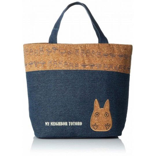 Lunchtasche „Mein Nachbar Totoro“ im Totoro-Stil aus Kork und Denim