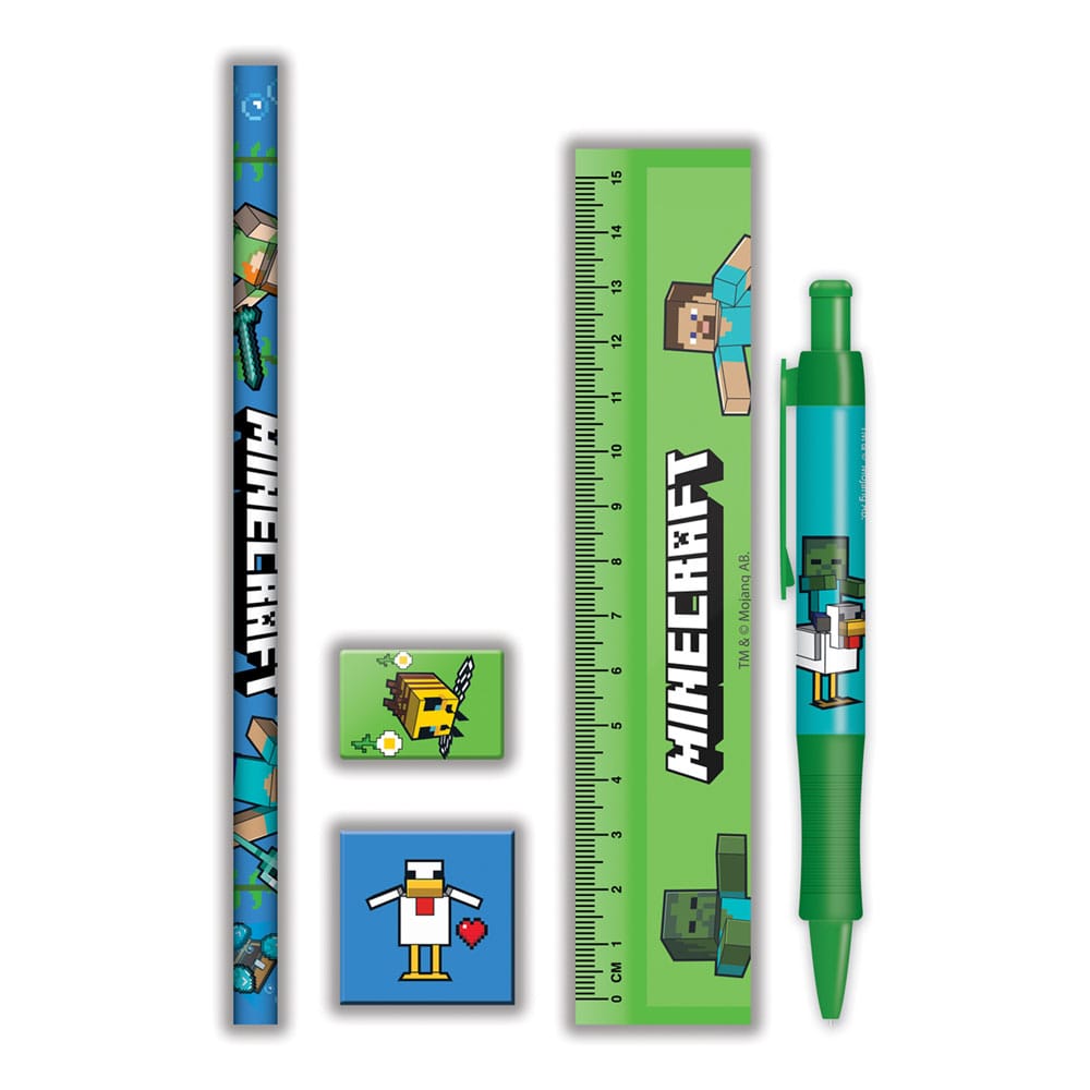 5-teiliges Minecraft-Briefpapierset