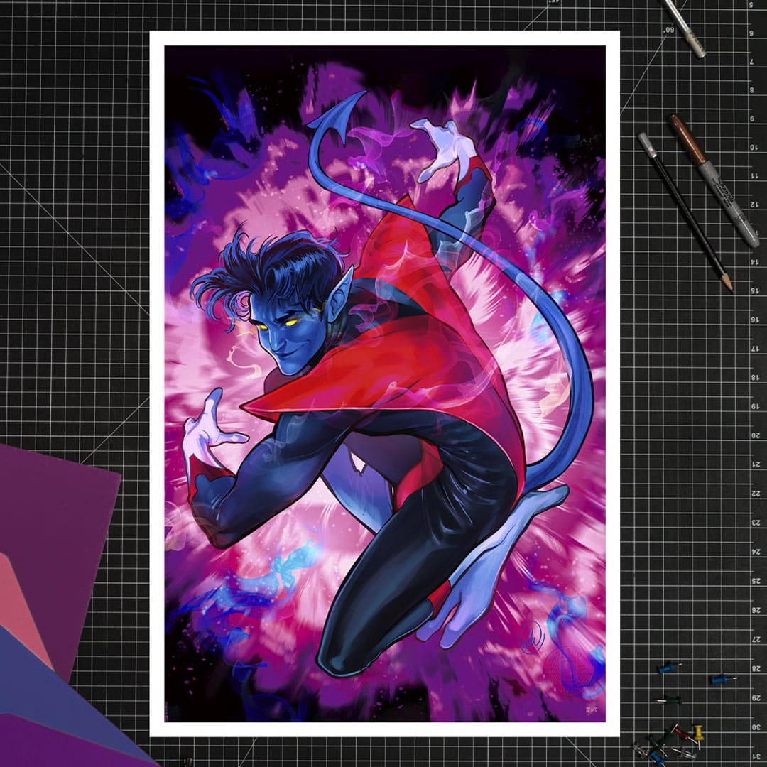 Marvel Kunstdruck Nightcrawler 41 x 61 cm – ungerahmt