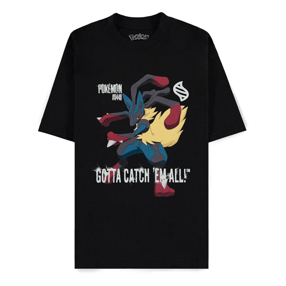 Pokémon Mega Evolutions T-Shirt Mega Lucario Gotta Catch Em All Size XL