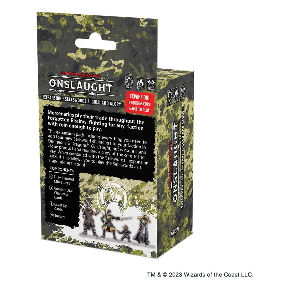 Dungeons & Dragons-Spielerweiterung Onslaught-Erweiterung – Sellswords 2 – Gold and Glory *Englische Version*
