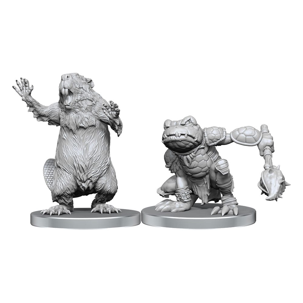 Pathfinder Deep Cuts Unpainted Miniatures Boggard Scout & Castoroides