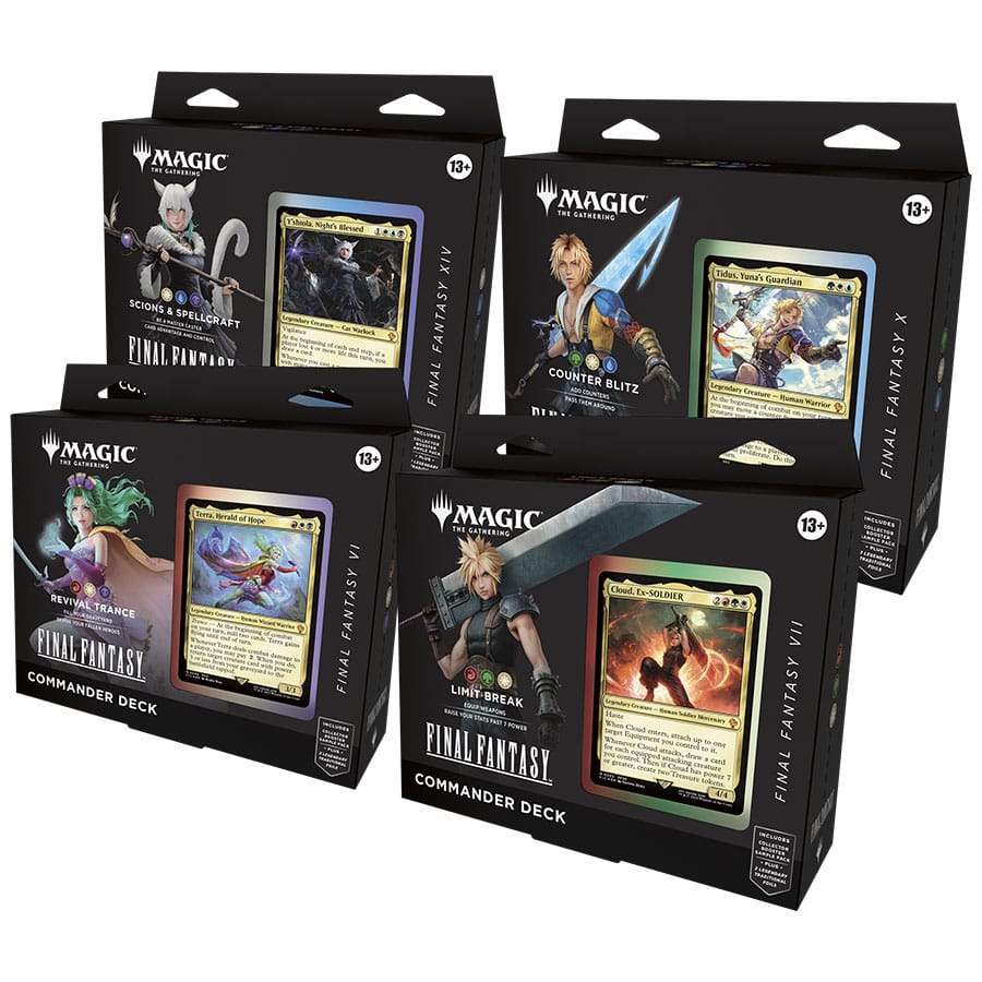 Magic the Gathering Final Fantasy Commander Decks Display (4) English