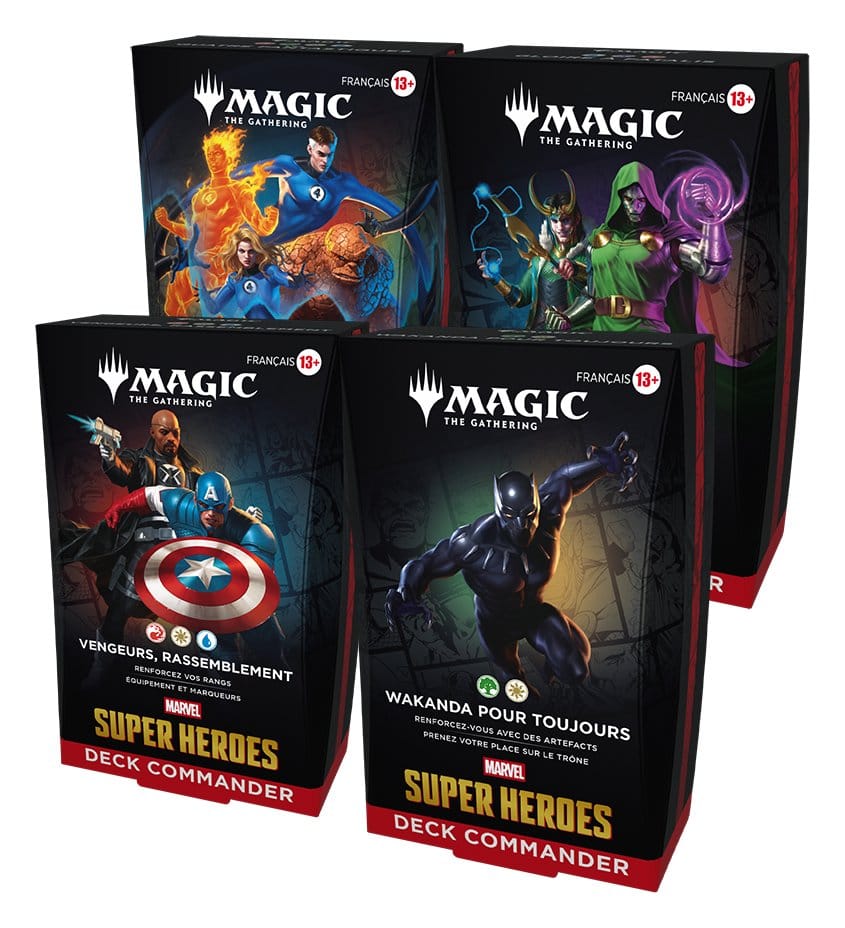 Magic the Gathering Marvel Super Heroes Commander Decks Case (4) french