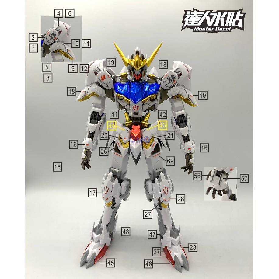 DL-Modellaufkleber – UC63 – MG IBO Barbatos Daban Version 1/100