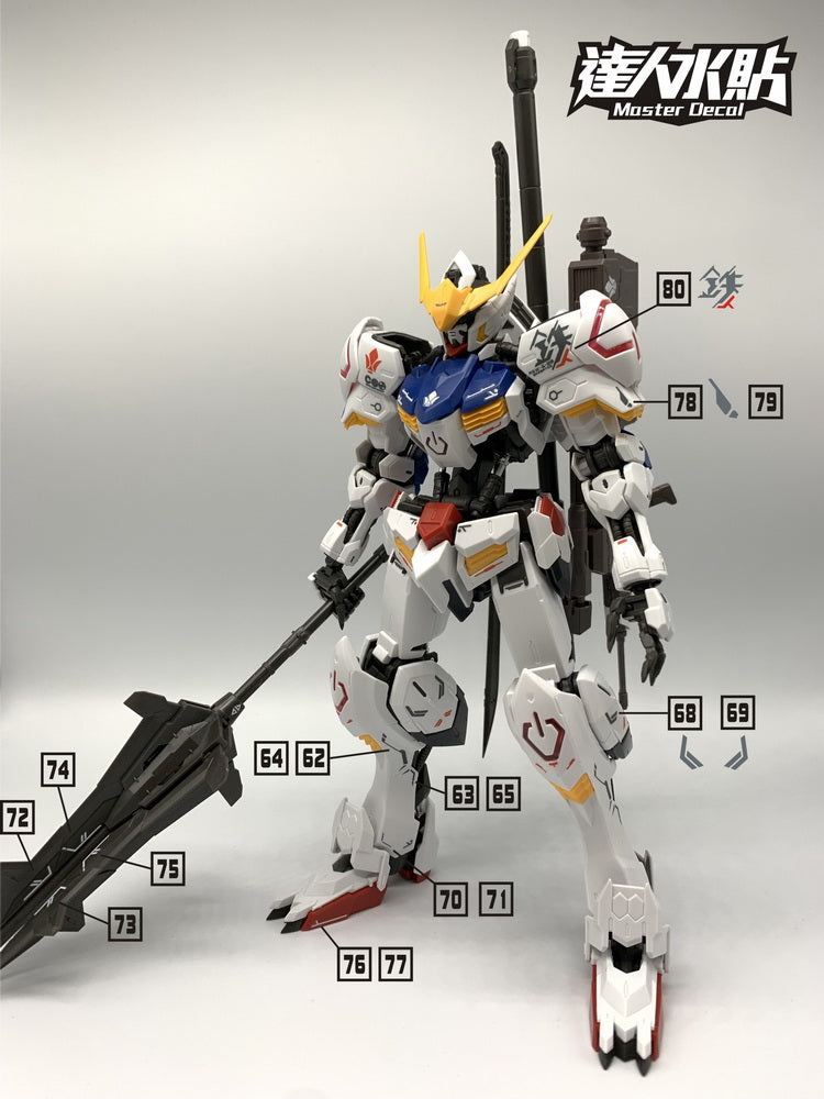 DL-Modellaufkleber – UC45 – MG Gundam Barbatos 1/100