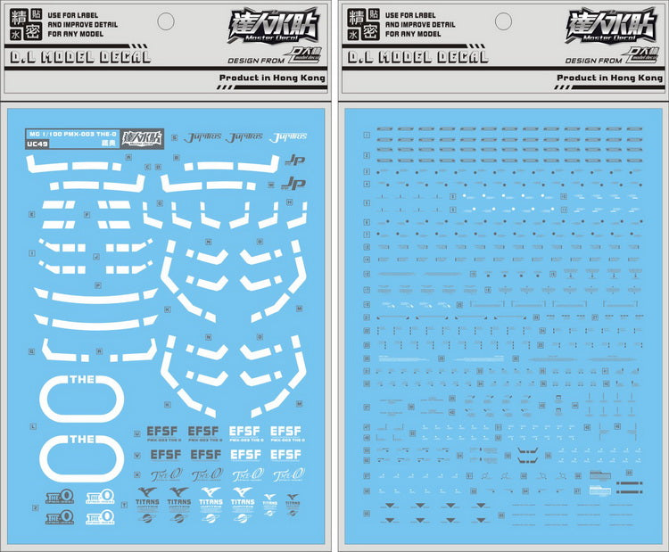DL-Modellaufkleber – UC49 – MG PMX-003 The-O 1/100