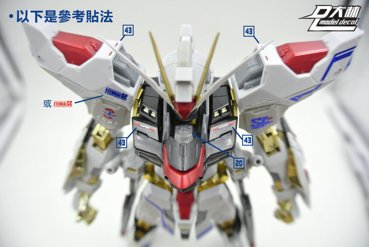 DL-Modellaufkleber – S11 – MG ZGMF-X20A Strike Freedom Gundam 1/100