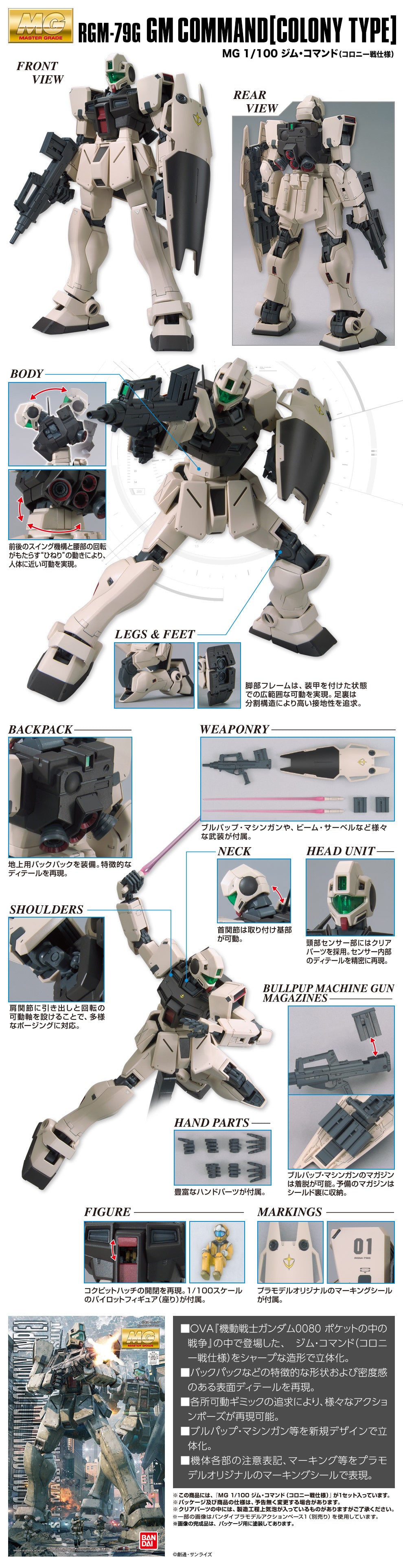 MG RGM-79G GM Command (Kolonietyp) 1/100
