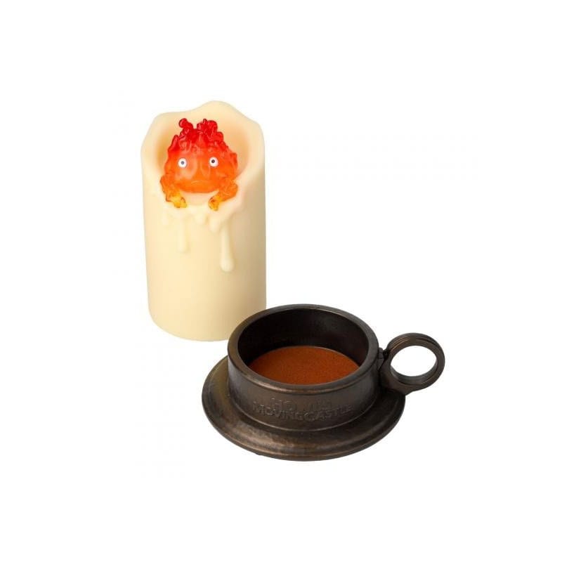 Das wandelnde Schloss Licht beleuchteter Calcifer & Kerze 13 cm