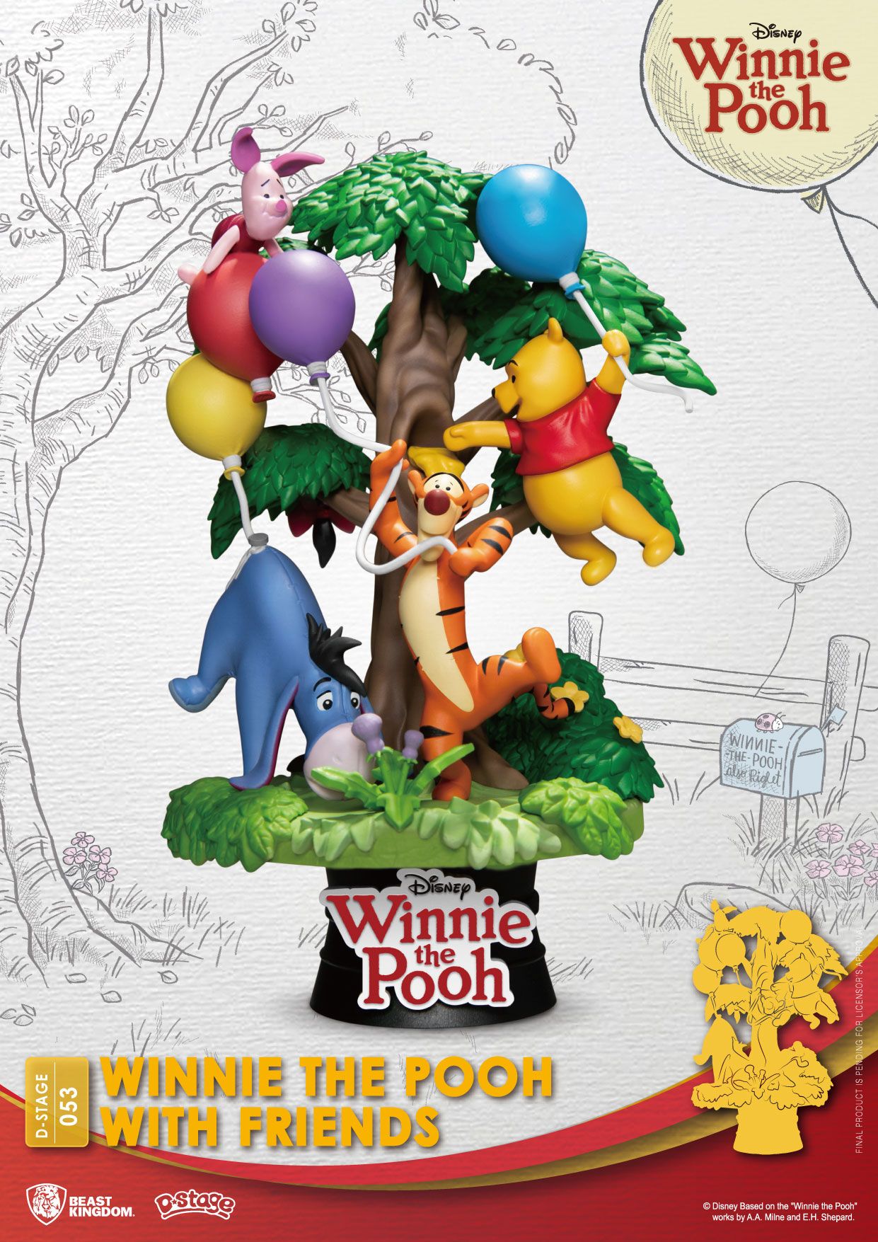 Disney D-Stage PVC Diorama Winnie Puuh mit Freunden 16 cm