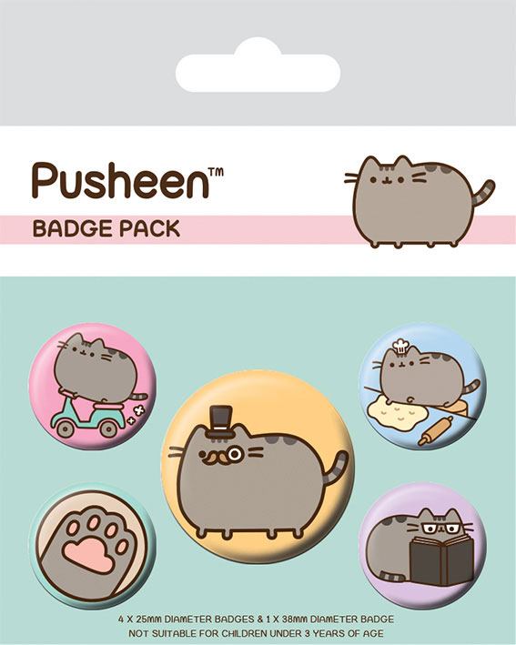Pusheen Pin-Back Buttons 5er-Pack Fancy