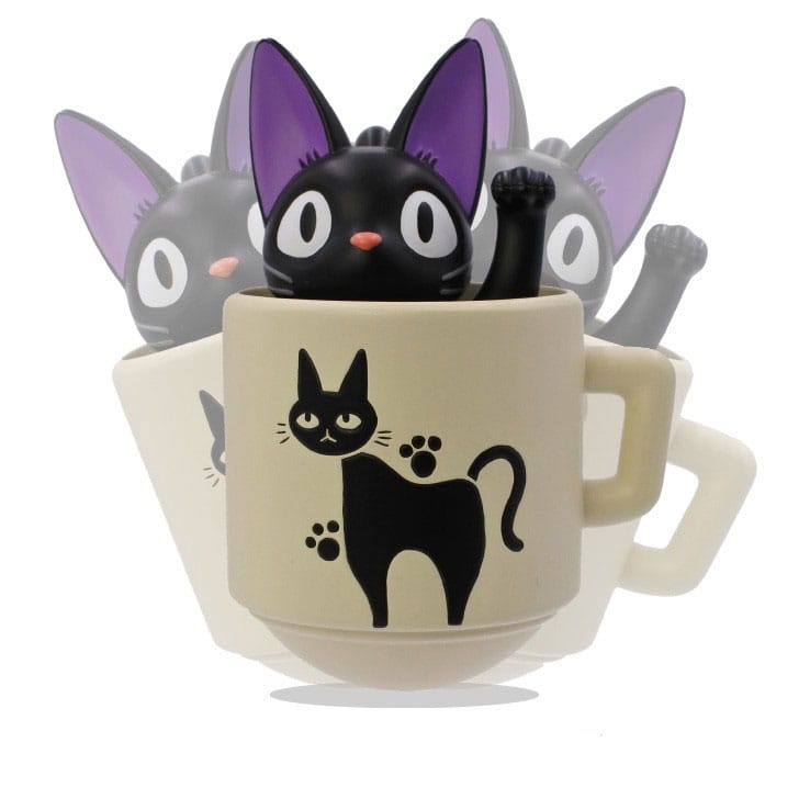 Kiki's Delivery Service Figur mit rundem Boden, Kiki mit ihrer Tasse, 6 cm