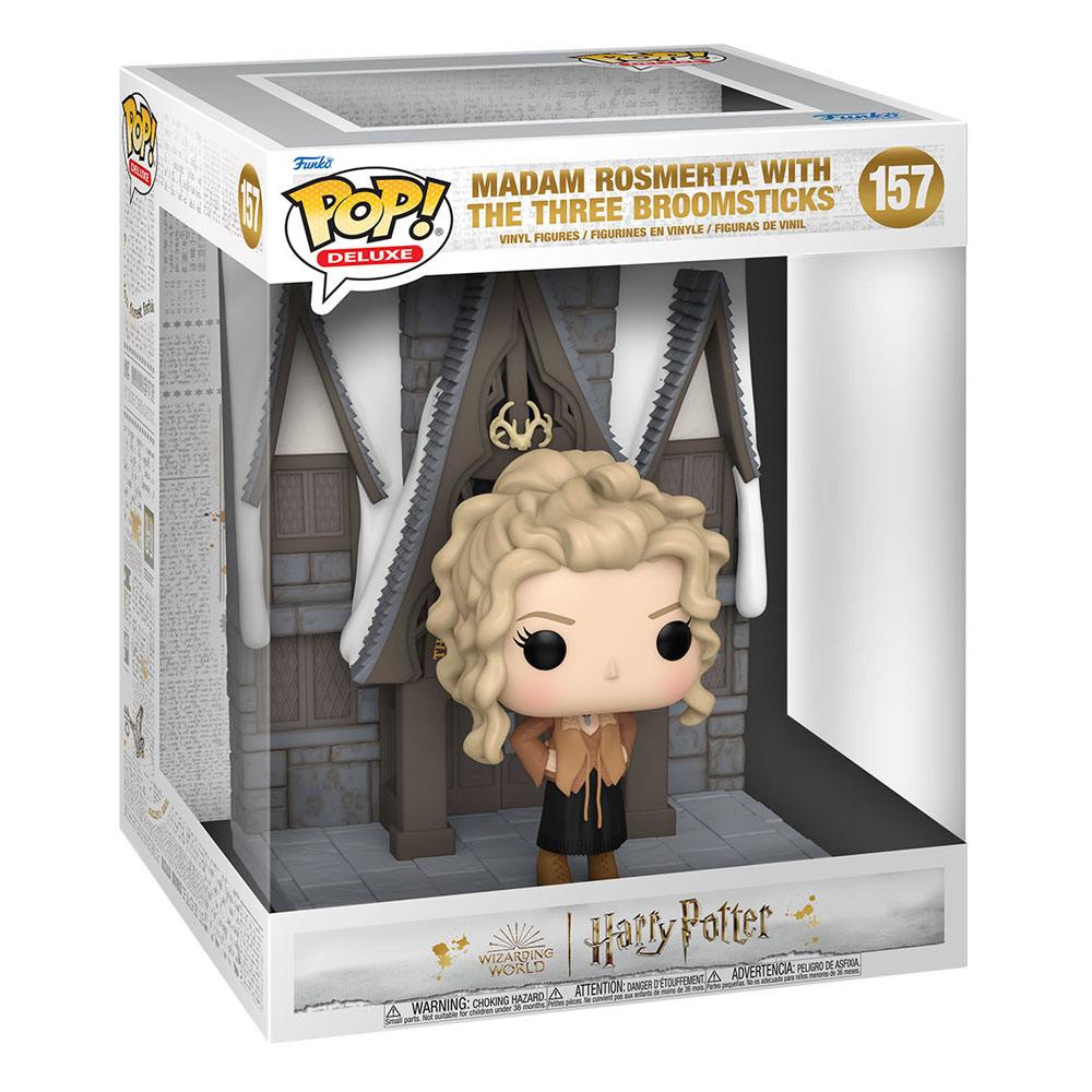 Harry Potter – Kammer des Schreckens Jubiläums-POP! Deluxe Vinylfigur Hogsmeade – 3 Besenstiele mit Madam Rosmerta 9 cm