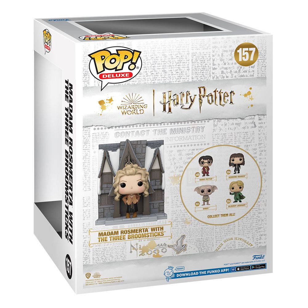 Harry Potter – Kammer des Schreckens Jubiläums-POP! Deluxe Vinylfigur Hogsmeade – 3 Besenstiele mit Madam Rosmerta 9 cm