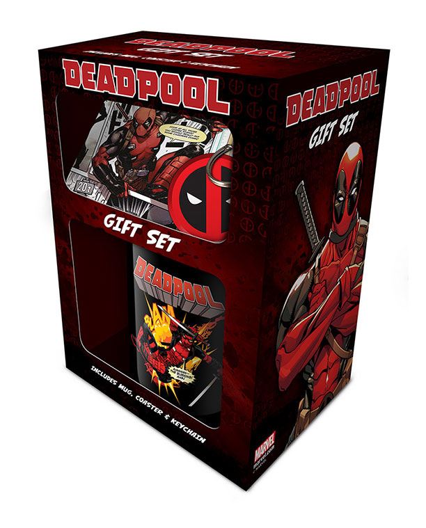 Deadpool-Geschenkbox „Merc With a Mouth“.