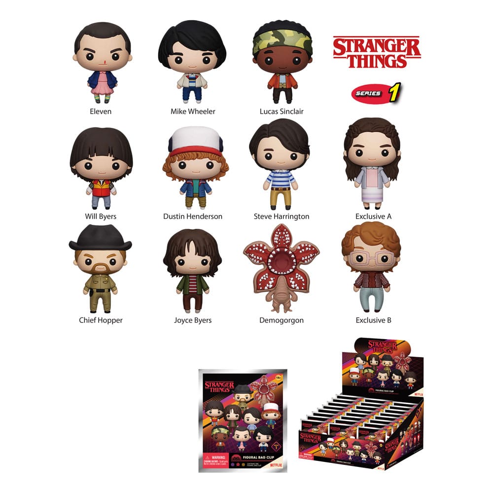 Stranger Things PVC-Taschenclips Serie 1 Display (24)