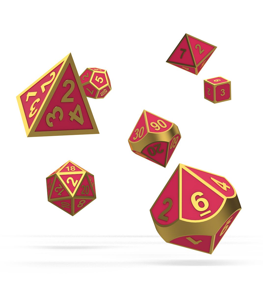 Oakie Doakie Würfel-RPG-Set, Metall, leuchtet im Dunkeln – Goldene Prinzessin (7)