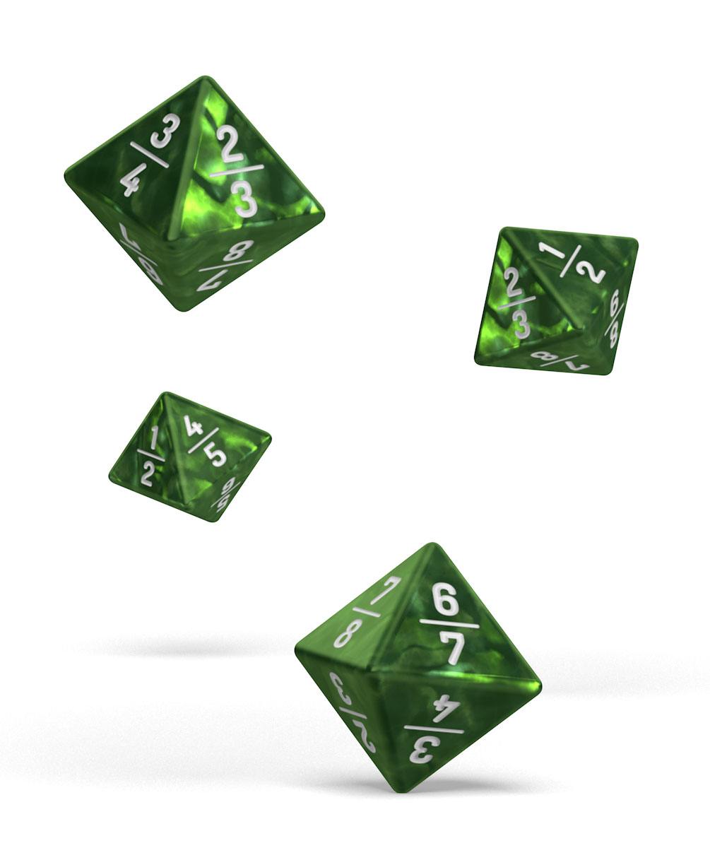 Oakie Doakie Dice D8 Dice 18mm Goyf Marble - Green (4)