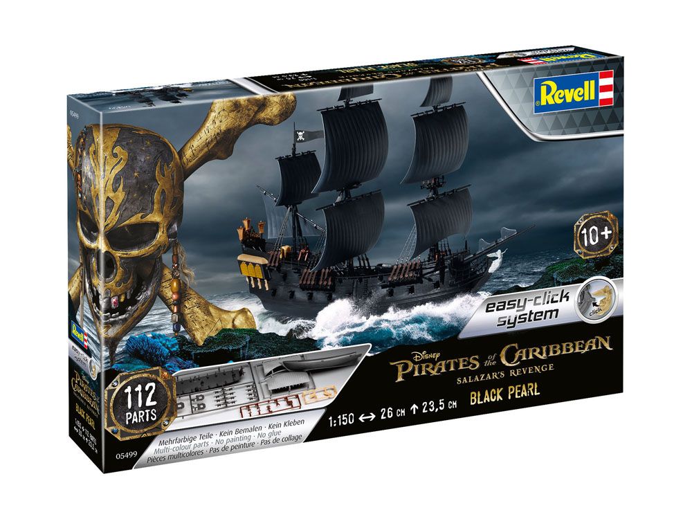 Fluch der Karibik Dead Men Tell No Tales Easy-Click-Modellbausatz 1/150 Black Pearl 26 cm