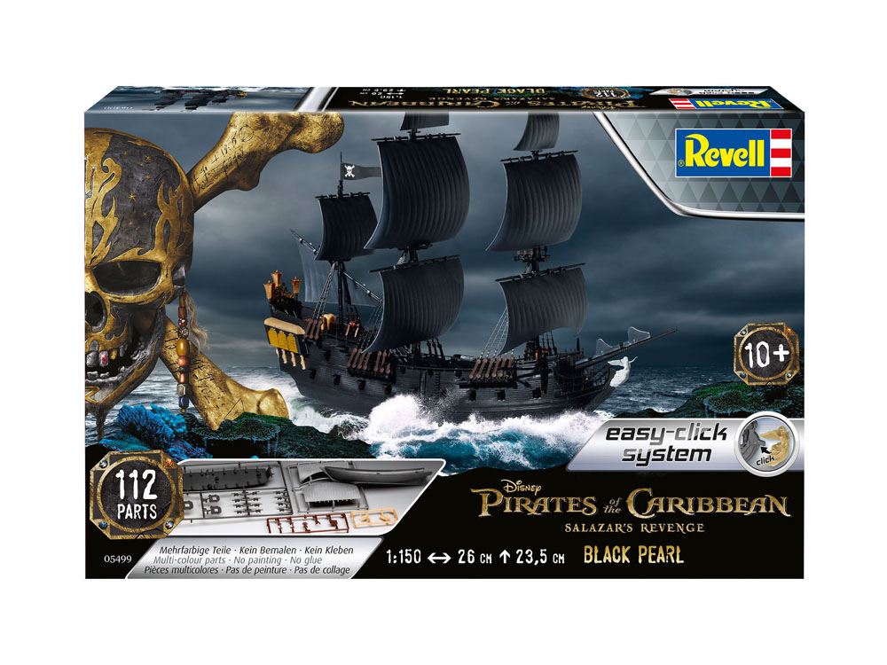 Fluch der Karibik Dead Men Tell No Tales Easy-Click-Modellbausatz 1/150 Black Pearl 26 cm