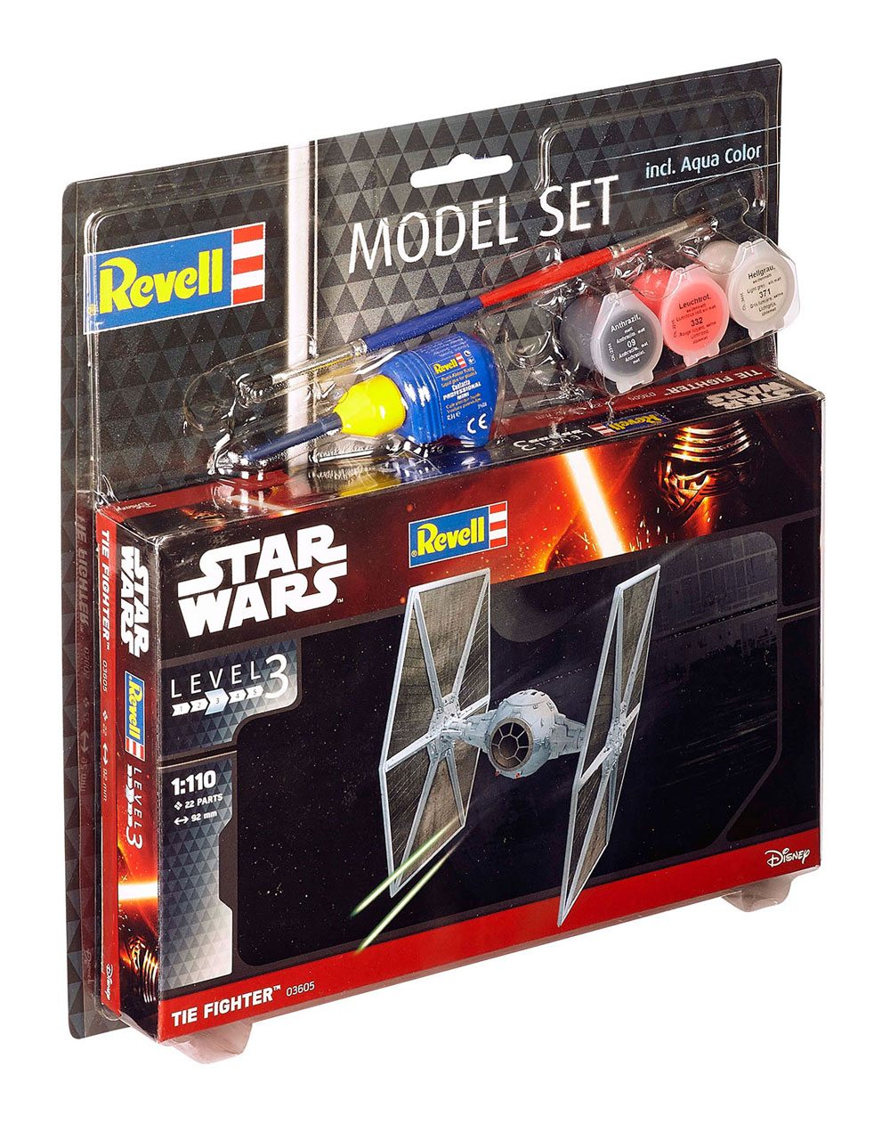 Star Wars Modellbausatz 1/110 Modellset TIE Fighter 9 cm
