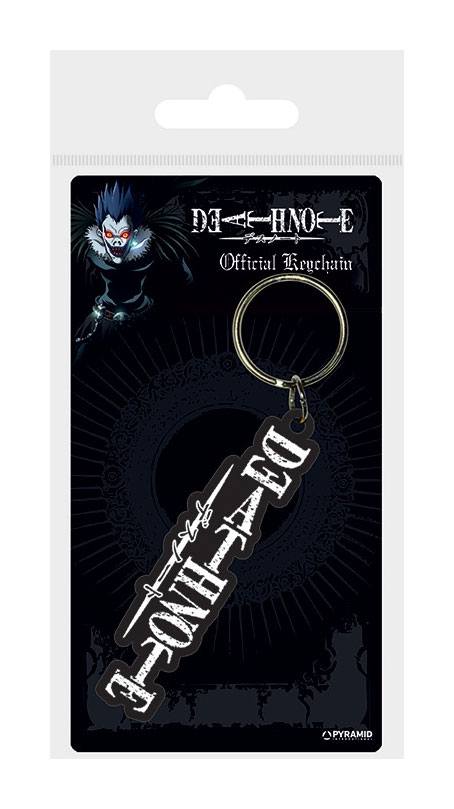 Death Note Schlüsselanhänger aus Gummi mit Logo, 6 cm