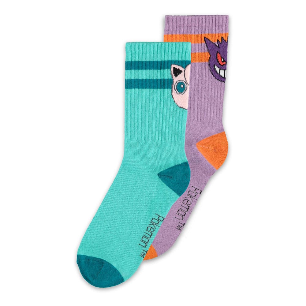 Pokemon Socken 2er-Pack Köpfe Grau 39-42