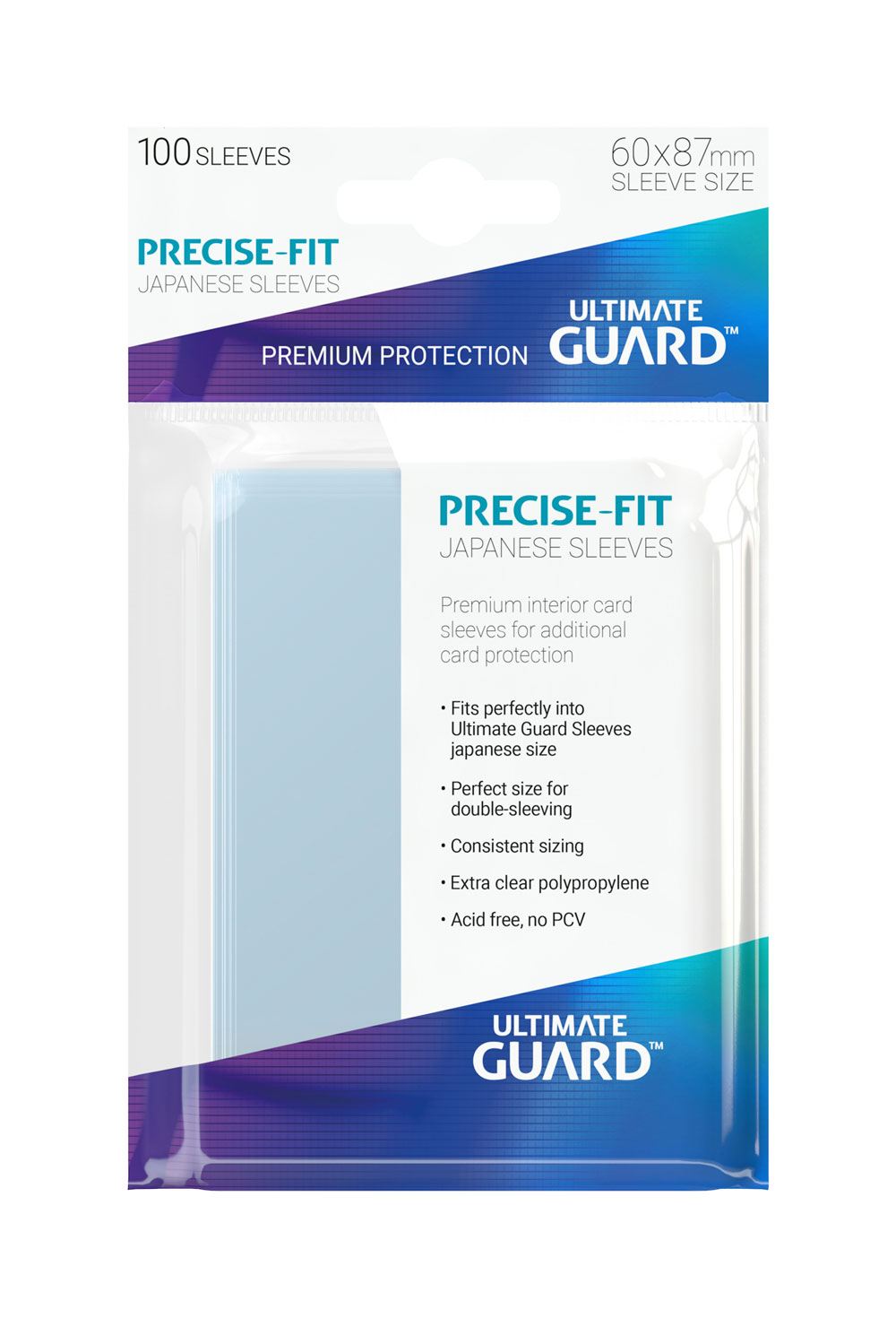 Ultimate Guard Precise-Fit Sleeves, japanische Größe, transparent (100)