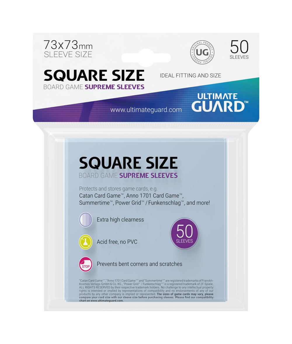 Ultimate Guard Supreme Hüllen für Brettspielkarten, quadratisch (50)