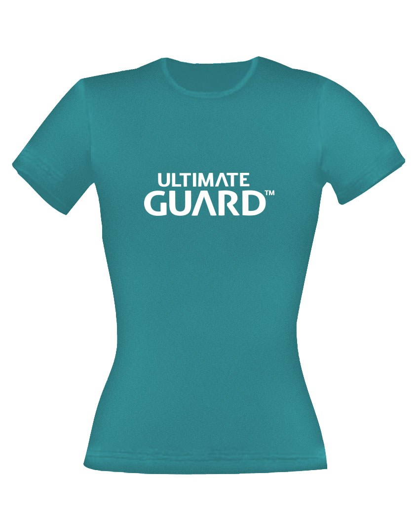 Ultimate Guard Damen T-Shirt Wordmark Petrol Blau Größe M