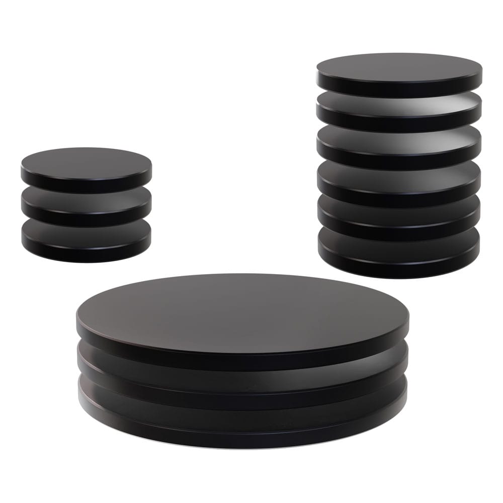 WizKids Deep Cuts schwarze Basen für Miniaturen, 12er-Pack