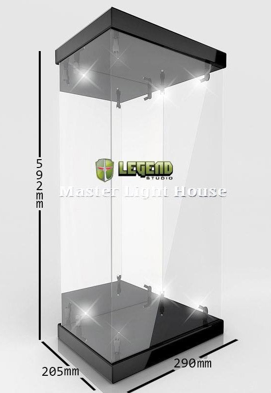 Master Light House Acrylvitrine mit Beleuchtung für 1/4 Actionfiguren (schwarz)