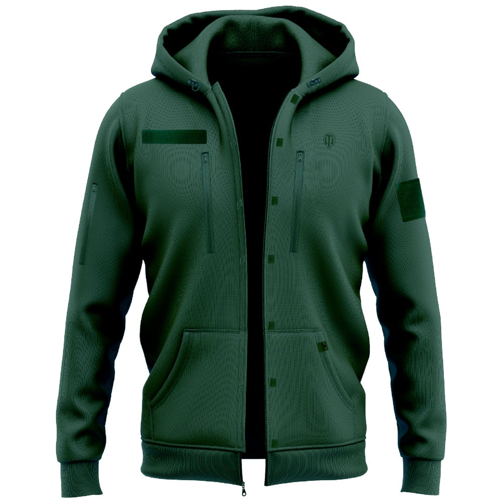 World of Tanks Zip hoodie with patches green, XL