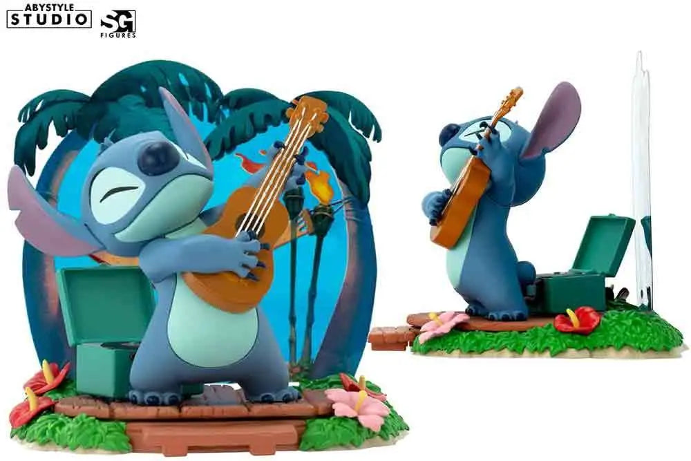 DISNEY LILO & STITCH GUITAR STITCH SUPER FIGURE COLLECTION 1/10 PVC STATUE