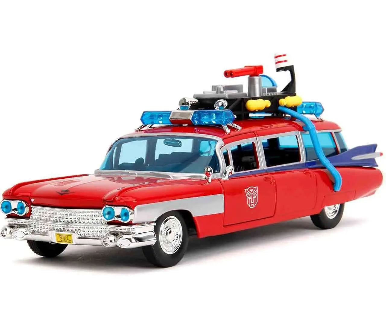 GHOSTBUSTERS - TRANSFORMERS - ECTO-1 x OPTIMUS PRIME - LIMITED EDITION - 1:24 DIE-CAST MODEL