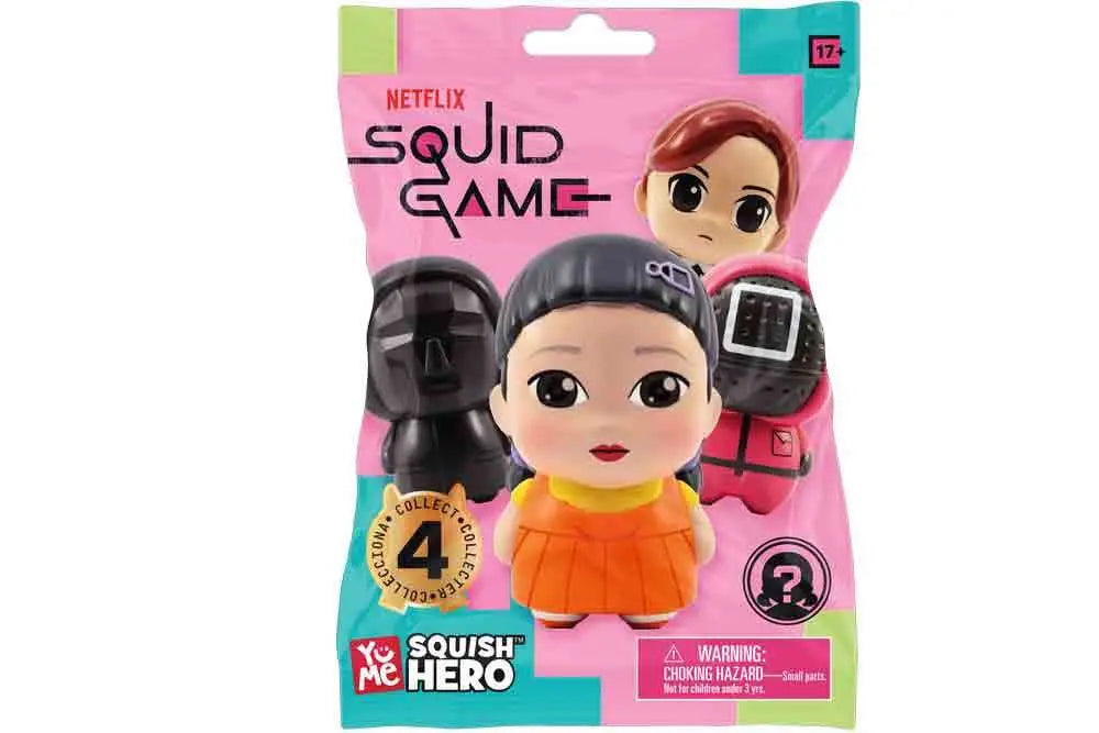 SQUID GAME - FOAM SQUISHY - BLIND BAGS COUNTER DISPLAY (12 UNITS)