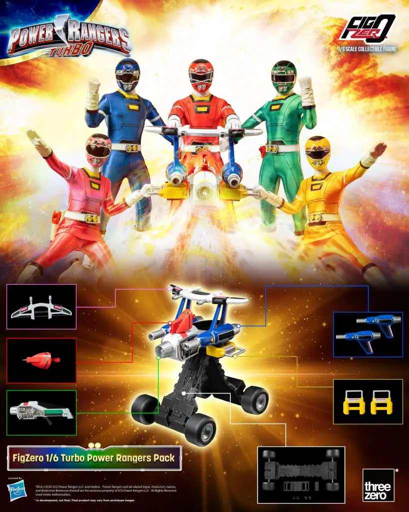 POWER RANGERS TURBO 1/6 FIGURE 5-PACK