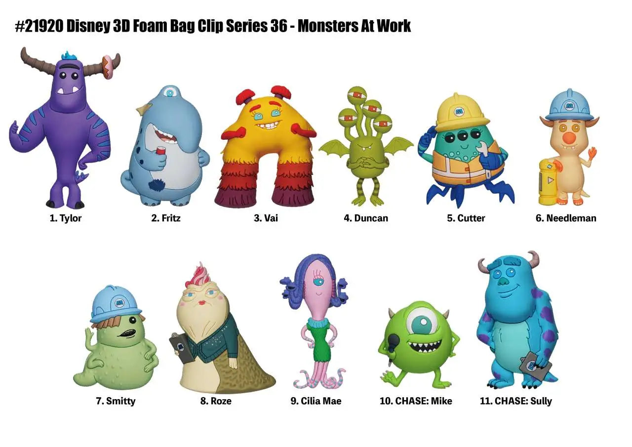 MONSTERS AT WORK BAG CLIP BLIND BOX DISPLAY (24)