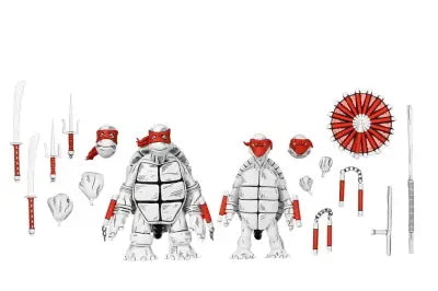 TEENAGE MUTANT NINJA TURTLES MIRAGE B&W FIRST TURTLES 2PACK AF