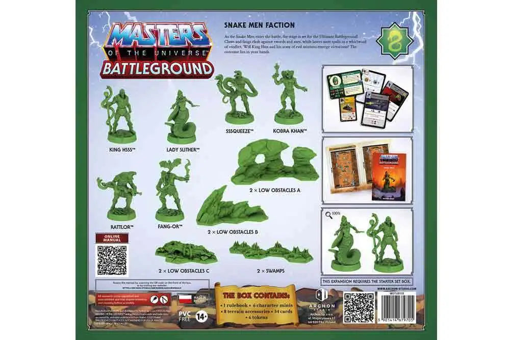 MASTERS OF THE UNIVERSE BATTLEGROUND - WAVE 8: SNAKE MEN FACTION - VERSIONE ITALIANA