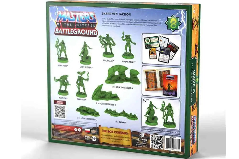 MASTERS OF THE UNIVERSE BATTLEGROUND - WAVE 8: SNAKE MEN FACTION - DEUTSCHE EDITION