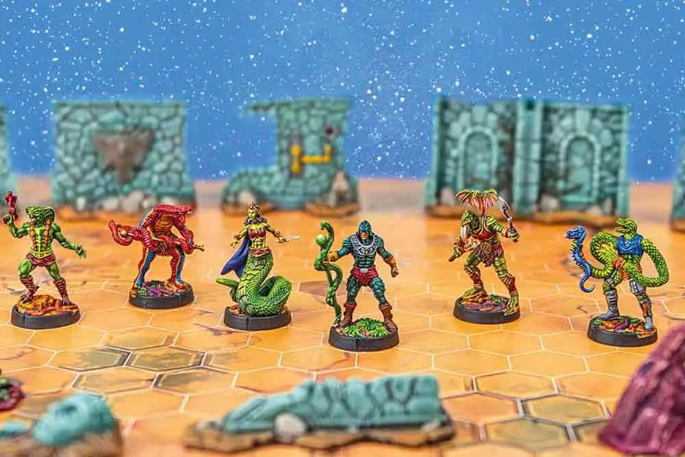 MASTERS OF THE UNIVERSE BATTLEGROUND - WAVE 8: SNAKE MEN FACTION - DEUTSCHE EDITION